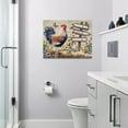 thumbnail image 6 of Farmhouse Rooster Canvas Wall Art Country Farm Chicken Butterfly Floral Pictures Wall Decor Positive Quotes Painting Prints Framed Artwork Decor for Kitchen Bathroom Bedroom 16"x12", 6 of 6