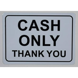 Cash Only Sign - Walmart.com