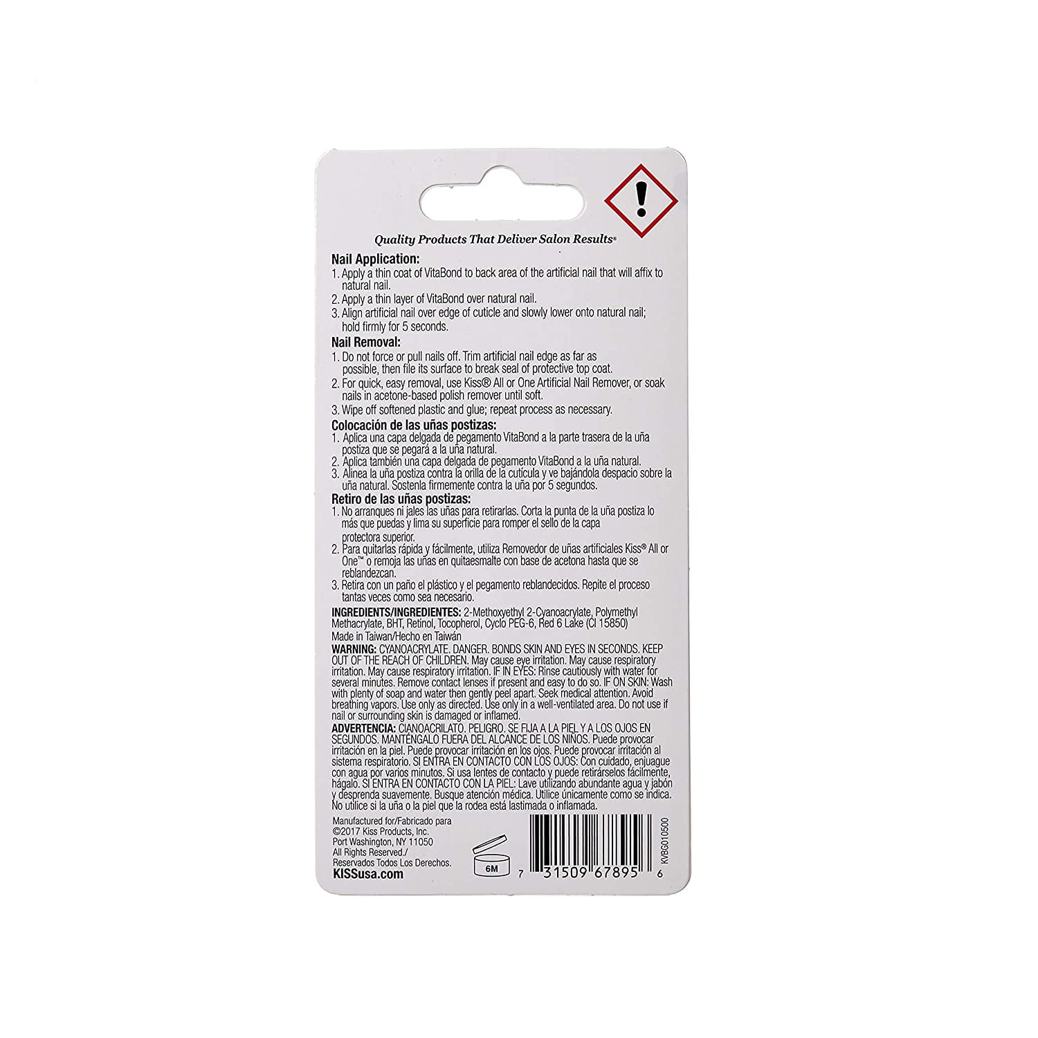 Kiss Vita Bond Nail Glue 0.17 oz (Pack of 6)