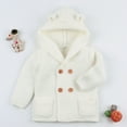 thumbnail image 3 of LFEOOST Infant Baby Toddler Boy Girl Cute Spring Autumn Button Knitted Sweater Cardigan Coat Pink 6-24 Months, 90, White, 3 of 7