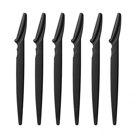 EXLEAF Dermaplane Razor for Women Face-Face Razors for Women & Men,Eye Brow Razors & Face Shaver-Exfoliating Facial Razor & Dermaplaner As Skin Care Tool for Smoother Skin-Black,6 Pcs