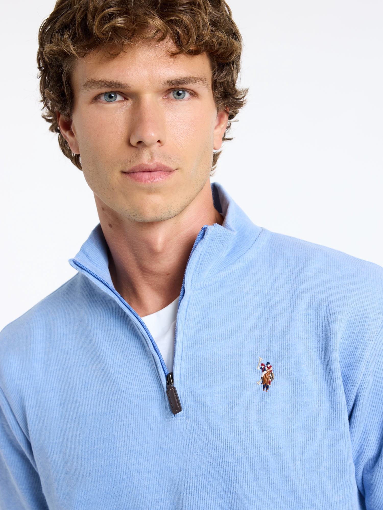 U.S. Polo Assn. Men's Quarter Zip Flatback