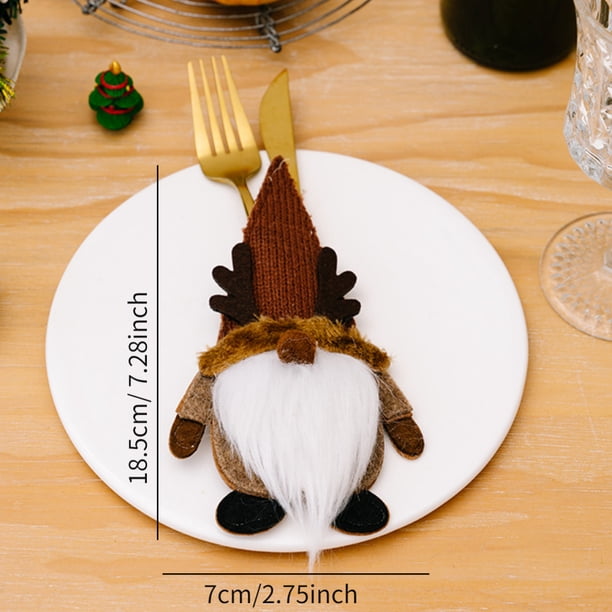 Christmas Santa Hats Christmas Table Decorations Tableware Utensil Holder Pockets Knife Spoon Fork Covers Xmas Party Decor