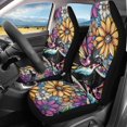 thumbnail image 2 of XYZCANDO Hummingbird Floral Pattern Car Seat Covers Elastic Fabric Soft Front Seat Covers Interior Car Interior, Thin Anti-Scratch Sedan SUV, 2 of 10