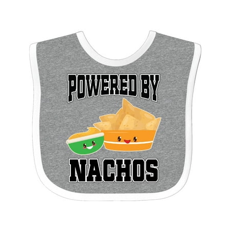 

Inktastic Powered by Nachos Gift Baby Boy or Baby Girl Bib