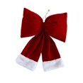thumbnail image 1 of EZLIFE Lazos navideños de terciopelo rojo, decoración de guirnaldas de lazos, lazo grande para la parte superior del árbol de Navidad, lazos para árboles de Navidad, suministros para fiestas, adornos, 1 of 7