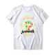 thumbnail image 2 of Tops de Manga Corta para las Mujeres de Ajuste Suelto, Día de la Independencia Negro Impreso, Cuello Redondo Suelto Superior, 2 of 4