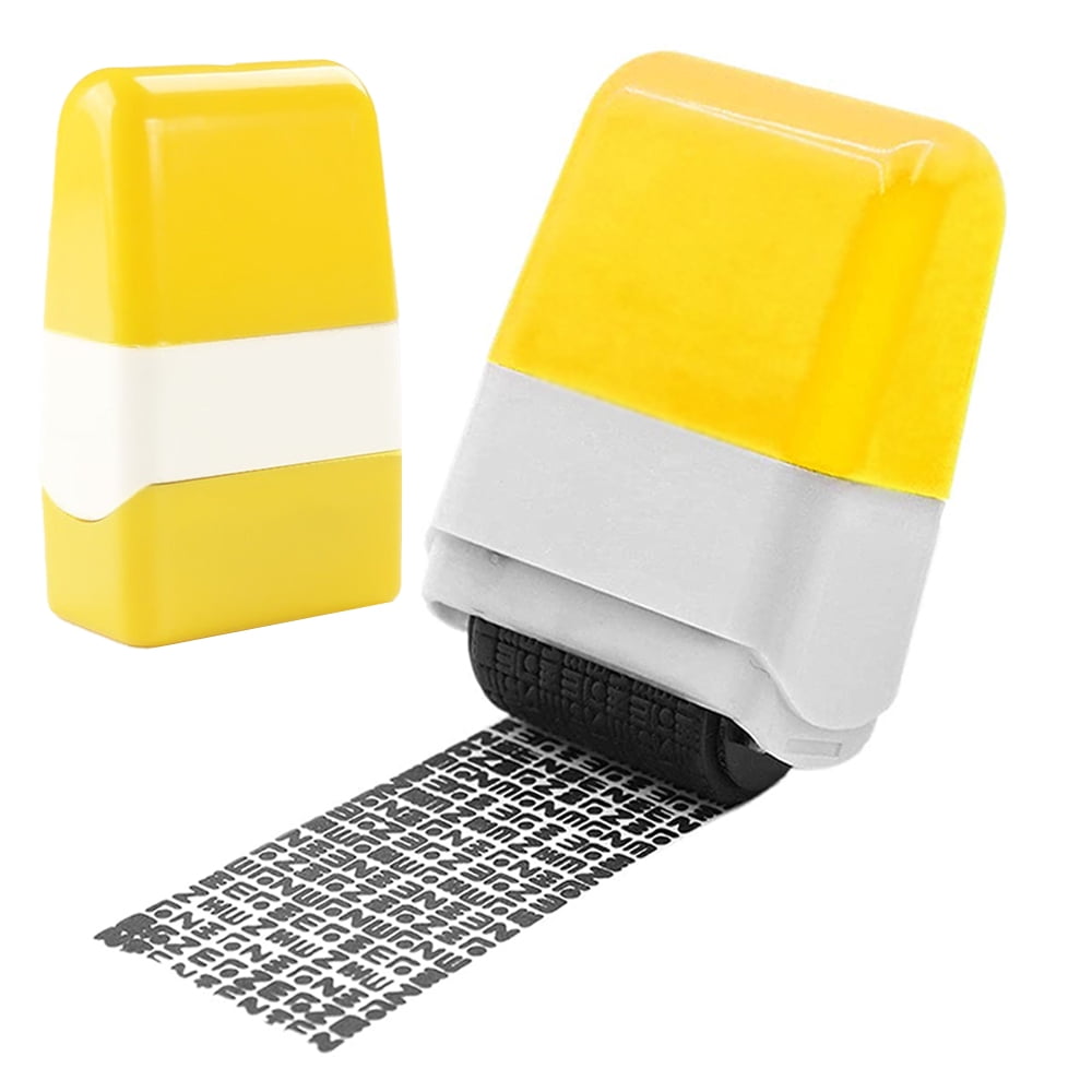 Self Inking Privacy ID Protect Security Stamp Erase Roller Hide Identity 