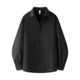 thumbnail image 2 of Bovxnpu Long Sleeve Shirts for Men Dress Shirt, Men's Long Sleeve Button Down Collar Draped Casual Shirt Tops, 2 of 3