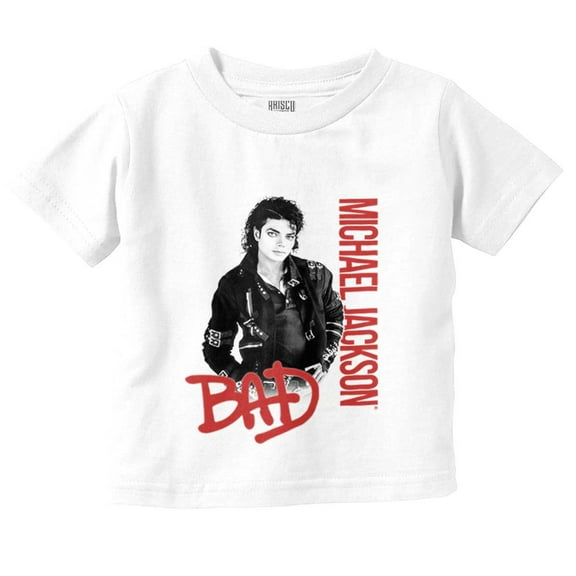 Michael Jackson Bad Music Album Cover Toddler Boy Girl T Shirt Infant Toddler Brisco Brands 6M