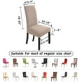 thumbnail image 5 of Northern Brothers Non-Slip 4 Pieces Polyester Dining Room Chair Slipcovers, Khaki, 5 of 7