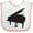 White and Pink, variant on Inktastic Piano Silhouette Boys or Girls Baby Bib