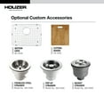 thumbnail image 6 of Houzer Bellus 25 in Stainless Steel Topmount 1-hole Single Bowl Kitchen Sink with Strainer and Grid - BCS-2522, 6 of 6
