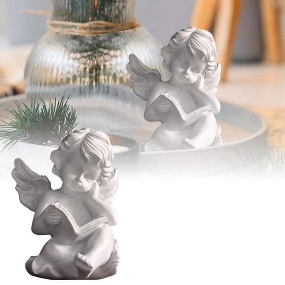 Fairy Tale Angel Sculpture Resin Bookcase Ornament Girl Statue Living Room Home Decoration Crafts