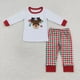 thumbnail image 2 of Ropa de dormir navideña a cuadros para niños, conjunto de camisa de Reno bordado, pantalones, pijamas de bebé, ropa de noche, 2 of 2