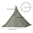 thumbnail image 3 of Miumaeov Teepee Tent Pyramid Tent 2 Doors 4 Season Tent Outdoor Camping Hike Waterproof Tent fits 2 people, 3 of 20
