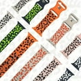 thumbnail image 3 of ALMNVO Leopard Engraved Bands Compatible with Apple Watch Bands iWatch Band 41mm 40mm 38mm 49mm 45mm 44mm 42mm Women, Silicone Embossed Sport Strap for iWatch Series 9 8 7 6 5 4 3 2 1 Ultra SE, 3 of 13