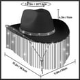 thumbnail image 2 of Cowboy Hat Stylish Comfortable Durable Sunhat for Carnival Festivals Parties Black, 2 of 9