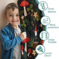 thumbnail image 3 of Blackout Kids Curtains,Red Mushroom Gnome Dark Green Pattern Childrens Insulated Curtains Set Of 2,Bedroom Essentials,Toddler Room Decor 42"x54", 3 of 5