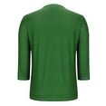 thumbnail image 4 of Chiccall Women's 3/4 Sleeve T-shirts Pleated Front V Neck Basic Pullover Tops, 4 of 7
