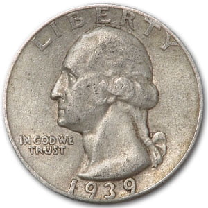 1939 Washington Quarter XF