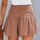 thumbnail image 3 of MKLEKYY Pantalones Cortos para Mujer, de Cintura Alta Elástica, Plisados, con Volantes, Bonitos, Informales y Fluidos para La Playa, 3 of 4