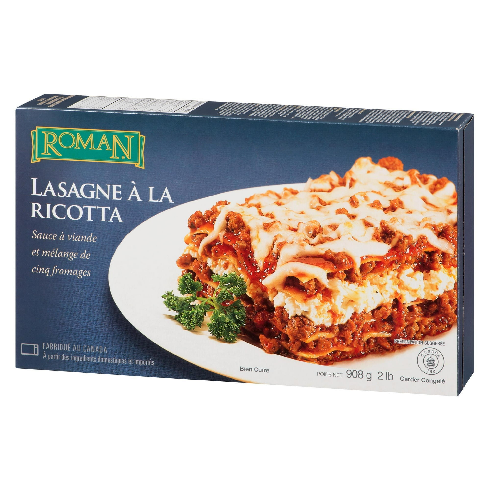 Roman Cheese Roman Ricotta Lasagna with Meat Sauce And A Blend of Five Cheeses, 908 g