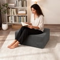 thumbnail image 3 of Oooh life Oversized Ottoman for Living Room, Extra Seating & Footrest Ottoman, Gray Plush Ottoman Footrest, 3 of 7