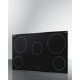 thumbnail image 2 of 36" Wide 208-240V 5-Burner Radiant Cooktop, Black, 2 of 5