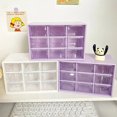 thumbnail image 4 of 9 Grid drawer organizer Transparent Small Drawer Partitioned Student Desk Wall-mounted Sundries Storage Box Cute, 4 of 9