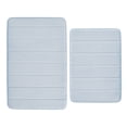 thumbnail image 3 of Truly Soft Memory Foam Blue Polyester 2-Piece 17x24 Mat Set, solid themed, for Men and Women, OEKO-TEX Certified Confidence, 3 of 6