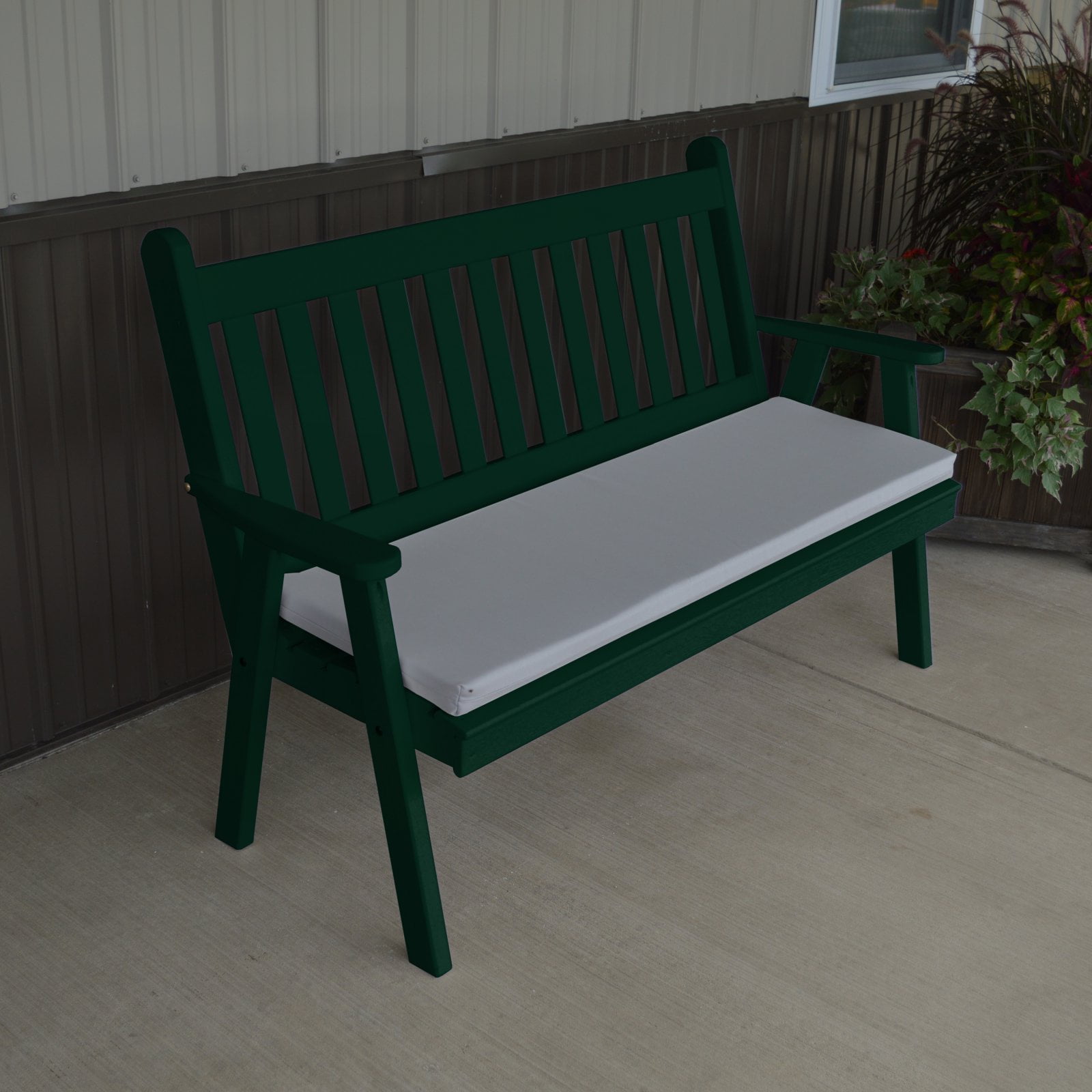 A L Furniture Yellow Pine Traditional English Garden Bench
