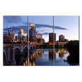 thumbnail image 4 of TISHIRON 3PCS Framed Canvas Wall Art Set,42"x28" Minnesota City Skyline Panorama at Dusk Canvas Art Decor, 4 of 7