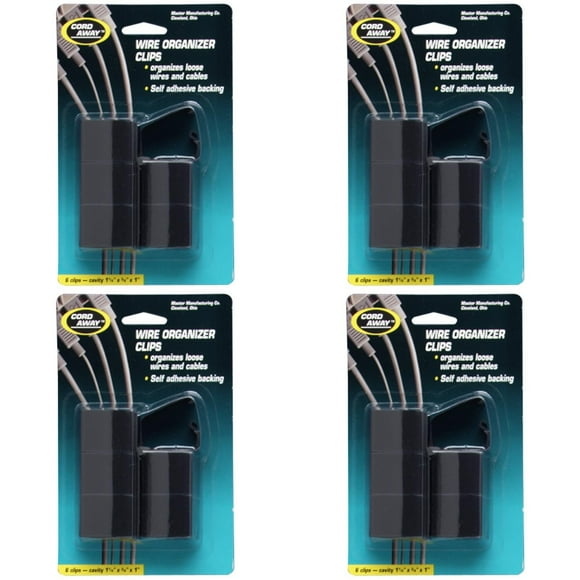 Clips Métalliques Auto-Adhésifs 6/Pack 4 Paquets