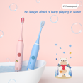 thumbnail image 4 of Cepillo de dientes eléctrico sónico para niños de 1 a 3 años, cepillo de dientes eléctrico para bebés, 4 cabezales de cepillo, 4 of 5