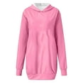 thumbnail image 4 of Jamsmile Womens Hoodies Dress Casual Comfort Long Sleeve Long Hoodie Pocket Pullover Solid Color Athletic Tracksuits Dress, 4 of 4