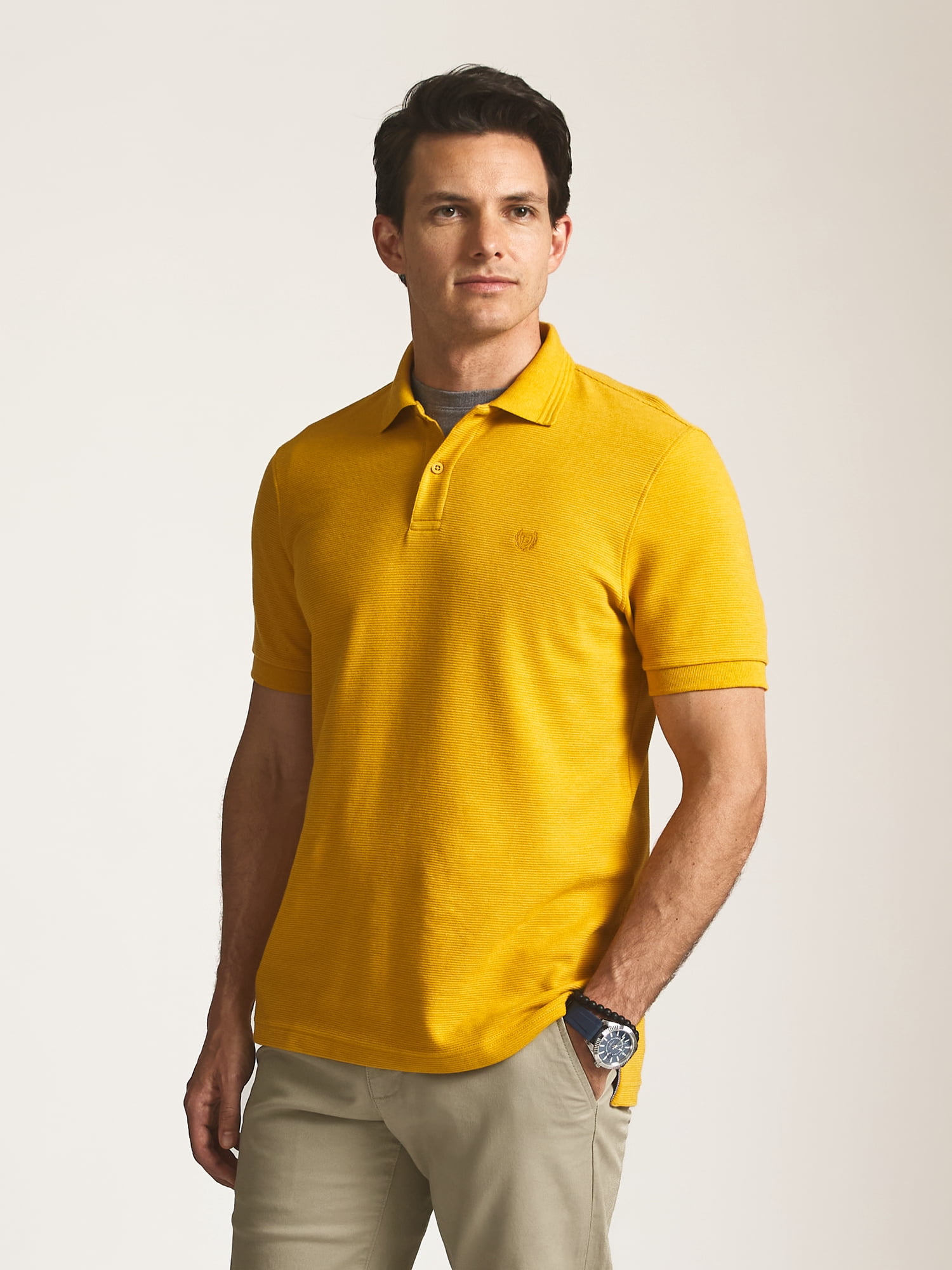 Chaps Men’s and Big Men’s Seacoast Wash Ribbed Knit Polo, Sizes S–3XL