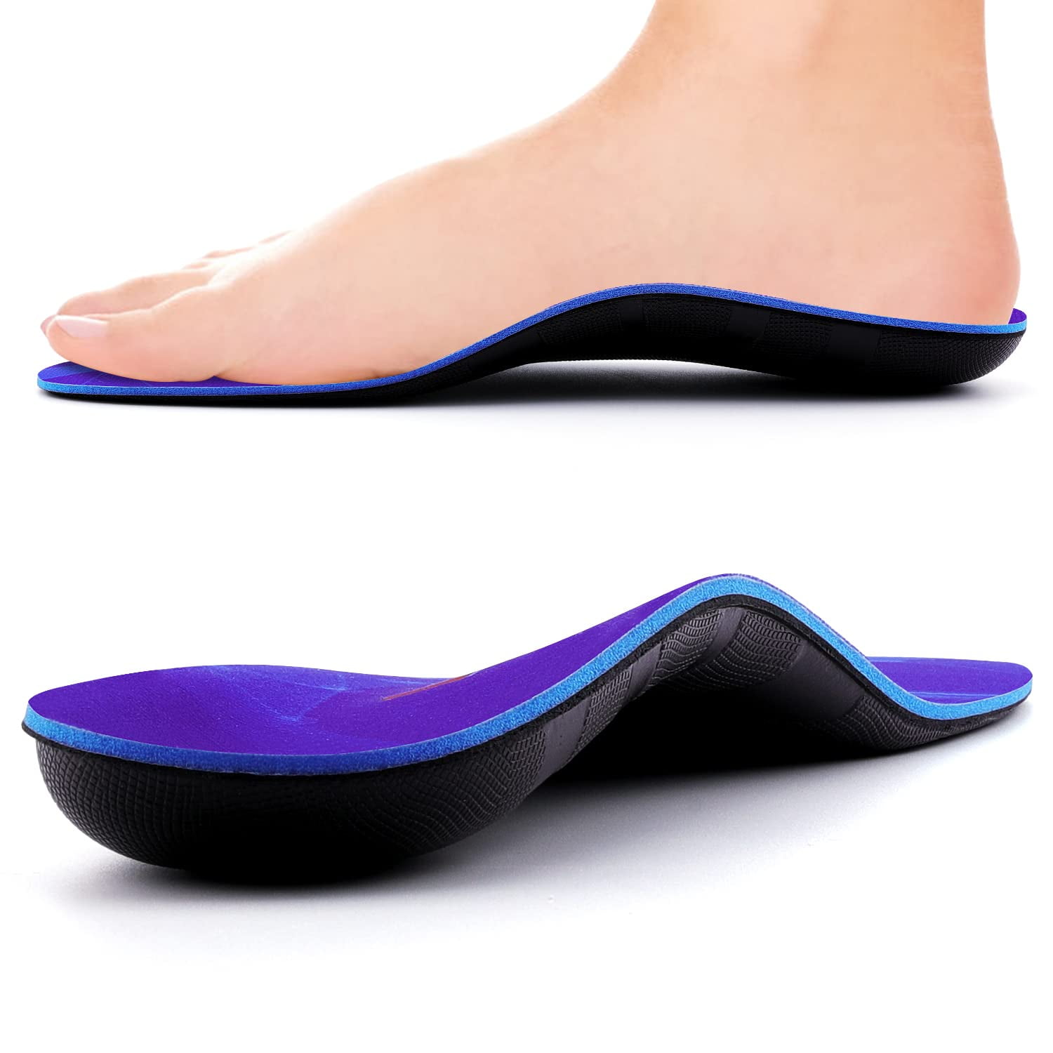 LARSARO Orthotics Flat Feet Arch Support Insoles Men&Women,Thick ...