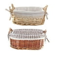 thumbnail image 6 of Wicker Handmade Storage Basket, Woven Fabric Centerpiece Table, Cosmetic Storage Box, Snack Basket Receiving basket, 6 of 9