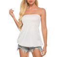 thumbnail image 1 of Mujeres sin mangas tubo superior sin tirantes blusa plisada túnica tanques Tops BANYUO  Electrónica, 1 of 6