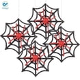 thumbnail image 6 of Deago 4Pcs 3 inch Glittered Halloween Decorations Spider Ornaments on Web for Door/Window/ Wall, Indoor/Outdoor use Party Decorations Supplies Hanging Ornaments (Red), 6 of 10