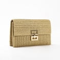 thumbnail image 5 of Mightlink Women Clutch Bag Envelope Shape Bohemian Style Foldable Double-layer Straw Braided Handbag for Summer Beach Vacation, 5 of 8
