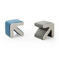 thumbnail image 3 of Modern Creative Arrow Design Ottoman, Upholstered Velvet Sofa Stool Kids Stool Shoe Bench Footrest Footstool Multifaceted Stool Coffee Table, Handicraft Decoration for Living Room Bedroom, Blue, 3 of 5