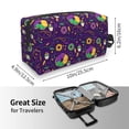 thumbnail image 3 of Uemuo Mardi Gras and Donuts Pattern Portable Toiletry Bags with Handle, Waterproof travel Make up Bags for Women, Large Capacity Travel Cosmetic Bags, 3 of 9