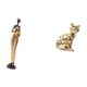 thumbnail image 5 of Estatuas de mujeres, esculturas africanas, figura de gato, adorno de resina cerámica con finos tallados, ideal para coleccionar, decoración de estante, 5 of 8