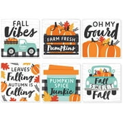 Big Dot of Happiness Happy Fall Truck - Funny Harvest Pumpkin Party Decorations - Drink Coasters - Set of 6