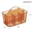 thumbnail image 3 of mDesign Plastic Sewing/Craft Storage Organizer Caddy Tote Bin, 2 Pack, Sand Tint, 3 of 7