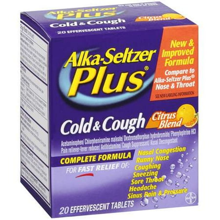 Alka-seltzer Alka Plus Cough And Cold Citrus Eff
