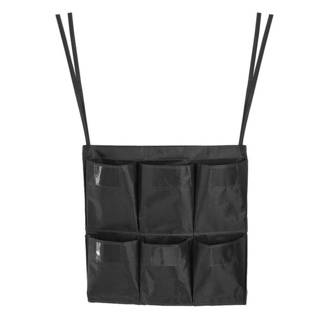 Herramienta De Limpieza De Habitaciones De Hotel De Carrito De Con Carrito De Limpieza De 1 Pieza, 6 Bolsillos Negro Yotijar Carrito de basura