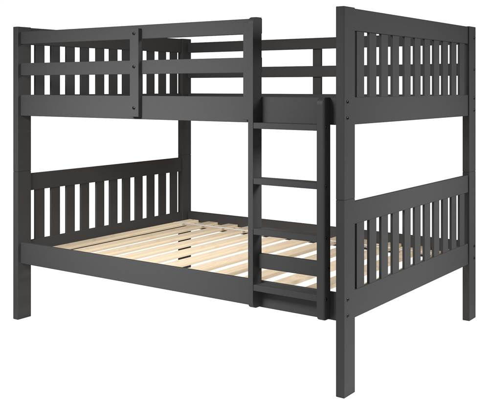Full over Full Mission Bunk Bed in Dark Gray